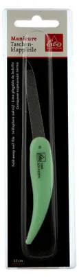Image de Erbe Solingen Limes à ongles lime de poche pliante verte (13 cm)