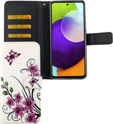 Zdjęcie produktu dla Samsung Galaxy A72 5G etui na telefon komórkowy pokrowiec ochronny etui z klapką z miejscem na kartę kwiat lotosu