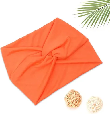 Produktbild von Unifarbenes Baumwoll-Haarband – Korallenorange, fröhlich & warm