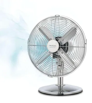 Zdjęcie produktu dla Cecotec EnergySilence 620 RetroDesk, Wentylator domowy z łopatkami, Chrom, Stół, 30 cm, 40 W