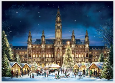 Obrázek produktu pro Adventní kalendář radnice ve Vídni: Papírový adventní kalendář