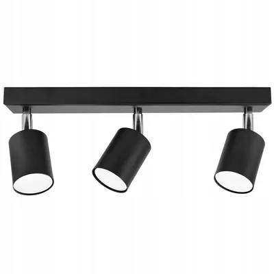 Produktbild von Luxolar - Led Deckenleuchte aus Metal Schwenkbar 3 flammig - Hängelampe schwarz GU10 15W - Deckenlampe wohnzimmer, Schwarz Metal