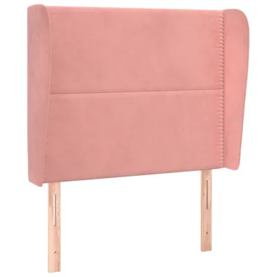 Produktbild von vidaXL Kopfteil mit Ohren Rosa 93x23x118/128 cm Samt