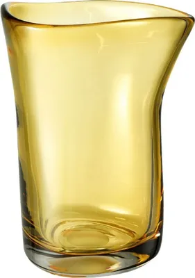 Produktbild von Casa Padrino Luxus Deko Glas Vase Gelb Ø 20 x H. 27,5 cm - Mundgeblasene Blumenvase - Luxus Deko Accessoires