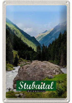 Produktbild von Blechschild Reise 20x30cm Stubaital Österreich Wanderung Natur