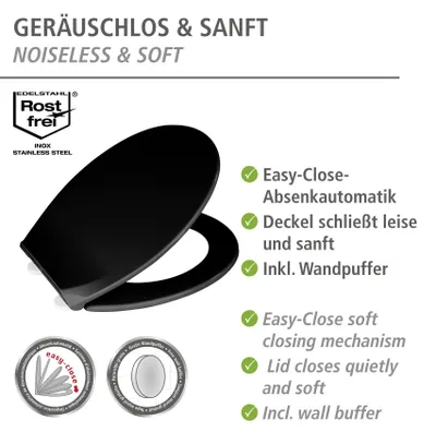 Produktbild von WENKO WC SITZ KOS Absenkautomatik Toiletten Deckel Klo Brillen Easy Close Bad