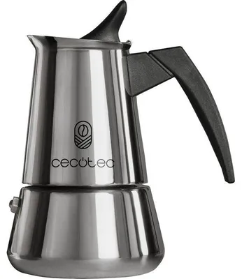 Productafbeelding van Cécotec Piccolina 900 espressomachine, roestvrij staal, voor 10 kopjes (450 ml), geschikt voor inductie, gas, elektrische en keramische kookplaten