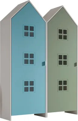 Produktbild von Regalschrank Set Kania 115x37x171 Standregal MDF Weiß /Bunt