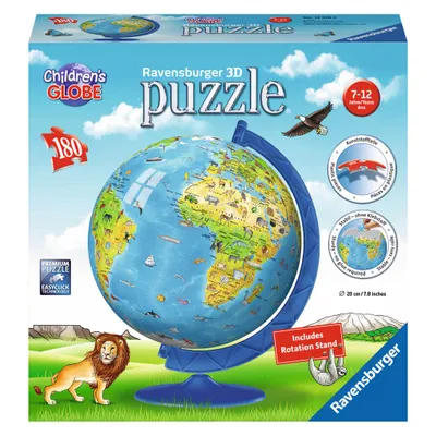 Produktbild von Ravensburger 3D Puzzle Globus englischer Sprache Die Welt Puzzleball  180 Teile