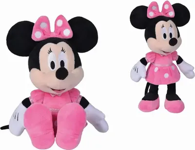 Produktbild von SIMBA Disney Micky Maus Kollektion Kuscheltier Minnie Maus, Pinkes Kleid, 25 cm, Sammlerstück, Offiziell lizenziert, Ab Geburt geeignet