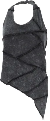 Produktbild von Boho Bindetop, Rückenfreies Top, Zipfeltop - Schwarz, Damen, Baumwolle, Größe: S/M