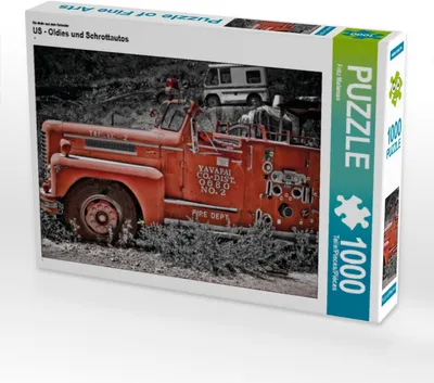 Produktbild von CALVENDO Puzzle Ein Motiv aus dem Kalender US - Oldies und Schrottautos | 1000 Teile Lege-Größe 64x48cm Foto-Puzzle für glückliche Stunden