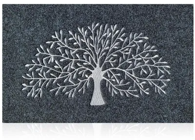 Produktbild von Fußmatte 60x90 cm, grau, waschbar, saugfähig, für Eingang