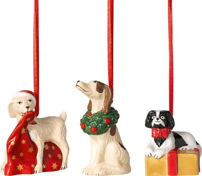 Produktbild von Villeroy & Boch Nostalgic Ornaments Ornamente Hunde 3tlg