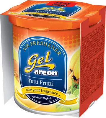 Produktbild von 3x Original Areon Gel CAN Duftdose Duftbaum Lufterfrischer DECKEL Tutti Frutti