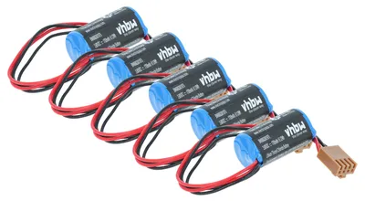 Produktbild von vhbw 5x Batterie kompatibel mit Omron C60P, C60K, CQM1, C60PF, CV1M, CV1000, CV500 PLC Programmable Logic Controller (1700 mAh, 3,6 V, Li-SOCl2)