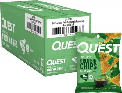 Produktbild von Quest Nutrition Protein Tortilla Chips (8x32g) Salsa Verde - Funktionelle Lebensmittel - Eiweiß-Snacks