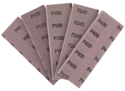 Productafbeelding van Schuurroosters, 25 stuks, 70 x 198 mm, geschikt voor Mirka handschuurmachines, korrelgrootte 80-400