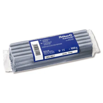 A package of gray modeling dough sticks.