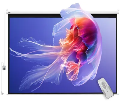 Produktbild von HOMCOM 4:3 Beamer Leinwand Elektrisch 203 x 152cm Projektionsleinwand Weiß