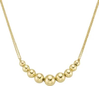 Produktbild von Collier Smart Jewel Mittelteil mit Kugeln, Silber 925 Gold 45 cm