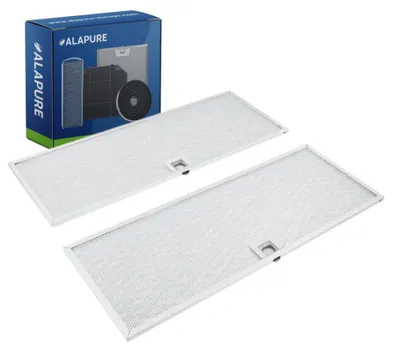 Productafbeelding van Alapure metaalfilter, geschikt voor AEG 50286533000, afmetingen 160x424mm (2 stuks)