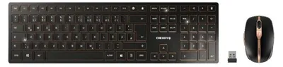 Image de Cherry DW 9000 SLIM - Taille complète (100%) - Sans fil - RF Wireless + Bluetooth - QWERTY - Noir - Souris en
