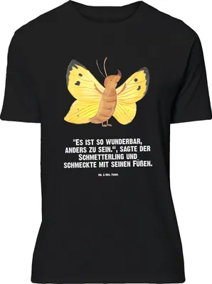 Produktbild von Mr. & Mrs. Panda Größe M T-Shirt Schmetterling Zitronenfalter - Schwarz - Geschenk, Lustige Sprüche, Tshirt, Herren, Liebe, Fakten, Shirt, Selbstliebe, mit Spruch
