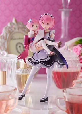 Produktbild von Re:Zero Starting Life in Another World PVC Statue 1/7 Ram & Childhood Ram 23 cm