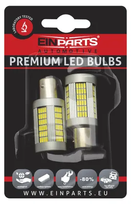 Obrázek produktu pro Einparts LED žárovky 1157 P21/5 W do automobilů 9–16 V, 135 SMD LED diod