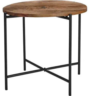 Obrázek produktu pro KONFERENČNÍ STOLEK S KULATOU DŘEVĚNOU DESKOU 45 x 38 cm