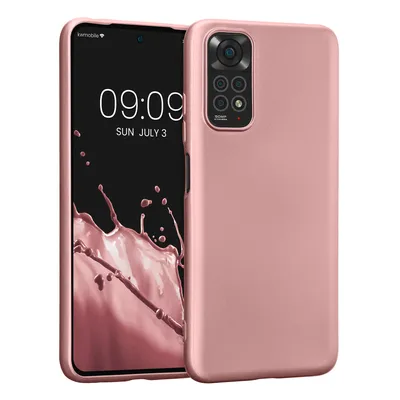 Produktbild von kwmobile Handyhülle kompatibel mit Xiaomi Redmi Note 11 / Note 11S - Silikon Case - Soft Hülle - Handy Cover in Metallic Bronze