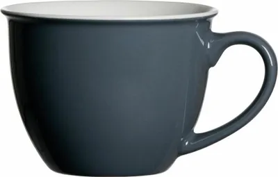 Produktbild von Ritzenhoff & Breker Jumbo Kaffeetasse Doppio, Teetasse, Kaffee Tasse, Becher, Porzellan, Anthrazit, 350 ml, 430240