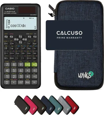 Produktbild von Casio fx-991ES Plus 2nd edition inkl. WYNGS Schutztasche Blau - Wissenschaftlicher Taschenrechner - Basic Set