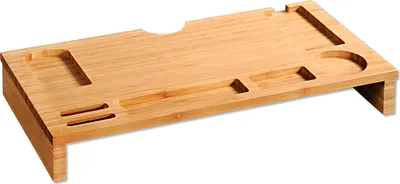 Produktbild von KESPER Monitorständer & Schreibtisch-Organizer aus Bambus-Holz, 60 x 30 x 8,5 cm, 5882013