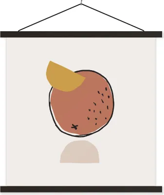 Produktbild von MuchoWow® Textilposter Sommer - Kokosnuss - Weiß 90x90 cm mit schwarzem Rahmen - Magnetisches