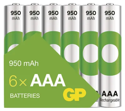 Nabíjecí baterie GP ReCyko 950 AAA (HR03), 6 ks