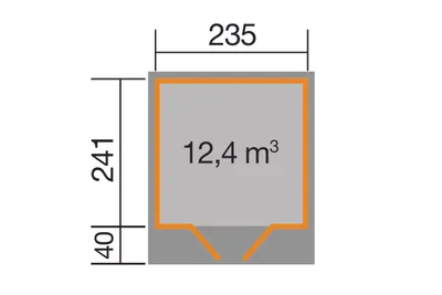 Produktbild von WEKA Gartenhaus 179 Gr. 2, 28 mm aus Holz Gerätehaus mit 28 mm Wandstärke Geräteschrank Fußboden inklusive Gartenhaus 8,71 m² Pultdach