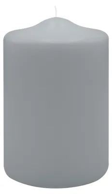 Produktbild von Spitzkopf Stumpen Kerzen Silbergrau 15 x Ø 9 cm, 6 Stück