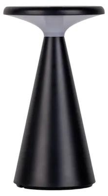 Produktbild von Außentischleuchten - Solar-Akku-Tischleuchte "PALU" schwarz, Tischlampe für den Außenbereich im Design Style aus Kunststoff in schwarz, 20 cm hoch, Ø 11,5 cm, LED Platine – dimmbar – Berührungssensor – Inkl. Memoryfunktion