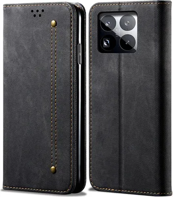 Obrázek produktu pro Pouzdro pro Xiaomi 15, Kožené Peněženkové Pouzdro s Magnetickým Uzavíráním a Stojánkem černé