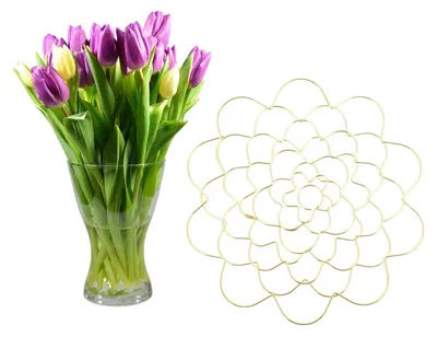 Blumenhalter Edelstahl gold 15 cm 1 Stück