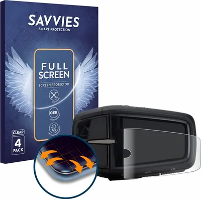 Produktbild von 4x Savvies Fullscreen Schutzfolie für Yamaha LCD-A Display 2019 Displayschutz Folie Fullcover Klar Transparent