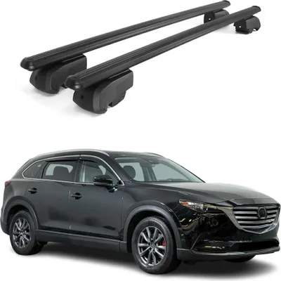 Produktbild von Dachträger Gepäckträger für Mazda CX-9 2016-2023 Querträger ABE Alu Schwarz