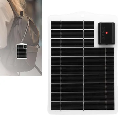 Produktbild von 7W Solarpanel Ladegerät Monokristallines Silizium Tragbares Kleines Solarpanel für Outdoor Notfall Weiß