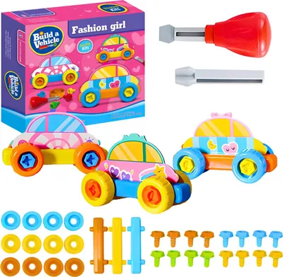 Produktbild von Montessori Bauklötze Set Bauwagen Schraubenzieher und Zubehör