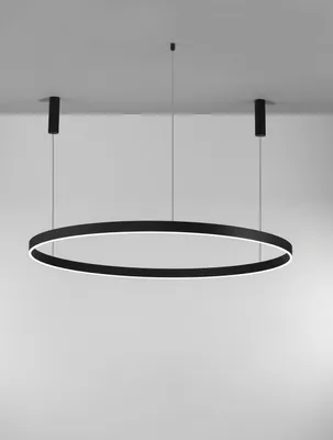 Produktbild von Nova Luce MOTIF LED Pendelleuchte Schwarz 80W Warmweiss 250x150cm dimmbar 9530204