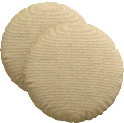 Obrázok produktu pre vidaXL Vankúš na sedenie 2 ks šedo-zelený Ø 40 cm manšestrová látka