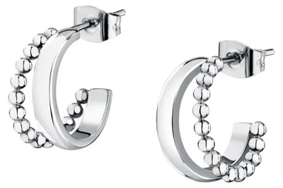 Produktbild von Designer-Creolen aus Stahl Ohrringe LPS01AYQ135