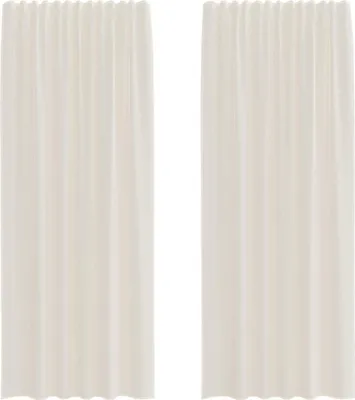 Image de Rideaux en voile à œillets 2 pcs couleur crème